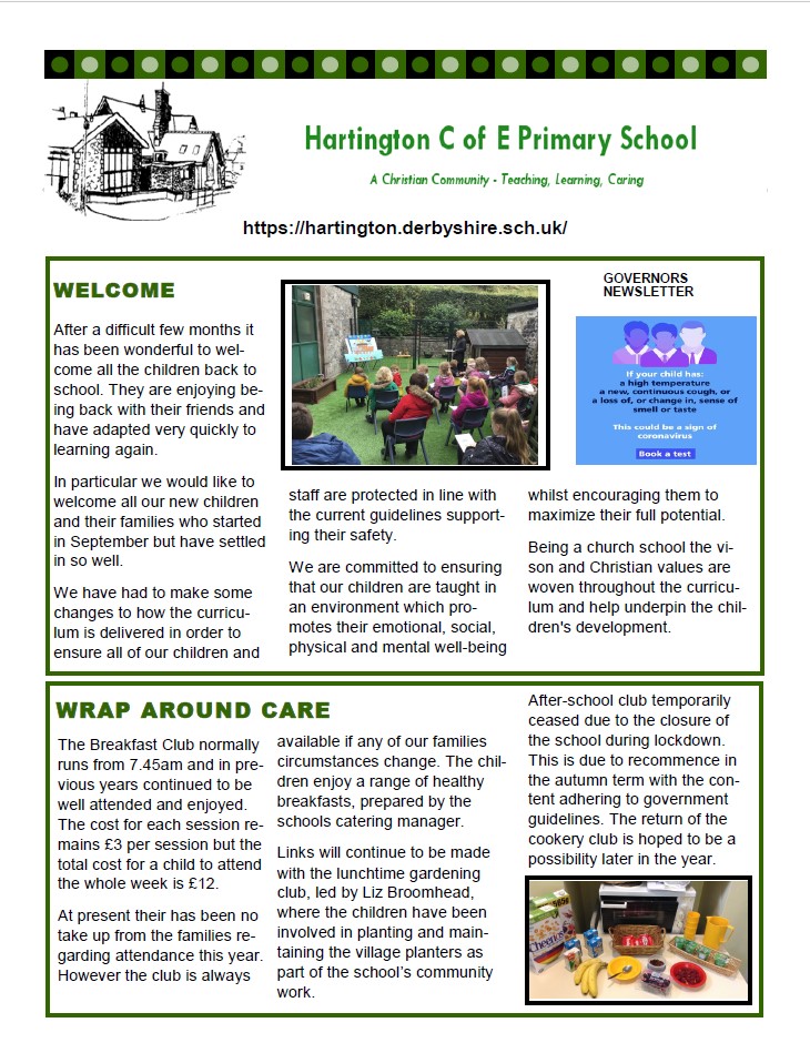 Hartington School Governors’ Newsletter | Hartington Village